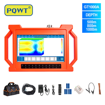 PQWT GT1000A Peralatan Eksplorasi Geologi Detektor Air Jarak Jauh 18 Saluran