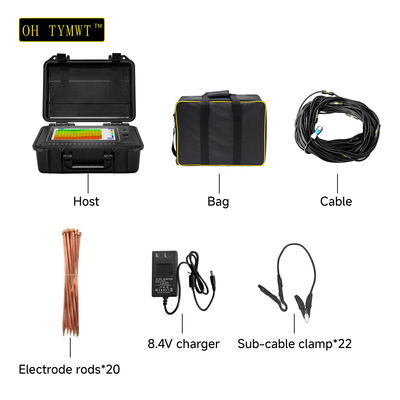 TYM D Series 500m Well Water Detector Underground Finder 16 Channel Peralatan Survei Geofisika