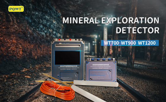 PQWT- WT1200 Mesin Detektor Mineral Bawah Tanah Emas Dengan Sensor Kedalaman 1500m