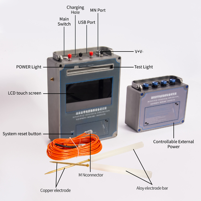 PQWT- WT1200 Mesin Detektor Mineral Bawah Tanah Emas Dengan Sensor Kedalaman 1500m