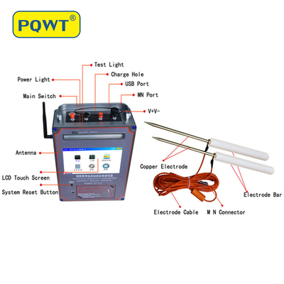 PQWT WT700 Peralatan Eksplorasi Geologi Instrumen Deteksi Air Mineral Bawah Tanah
