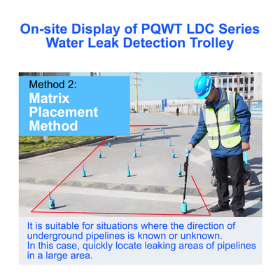 20KHz Troli Deteksi Kebocoran Air Luar Ruangan 9m Plumber Leak Detektor PQWT LDC