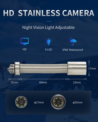 Sistem Inspeksi Pipa Pipa 10M Kepala Kamera 17MM LCD 4,3 Inch