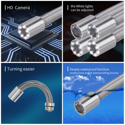 Sistem Inspeksi Pipa Pipa 10M Kepala Kamera 17MM LCD 4,3 Inch