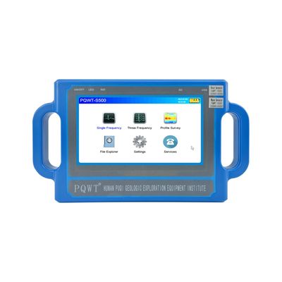 PQWT S300 Resistivity Meter dengan layar sentuh 800x480 Keakuratan 0,001mV dan Berat 9kg untuk deteksi air tanah